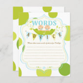 Twee doperwten in een Kaart met twee peul (Voorkant / Achterkant)