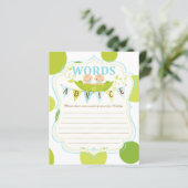 Twee doperwten in een Kaart met twee peul (Staand voorkant)