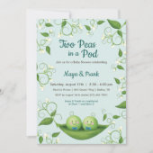 Twee doperwten in een pod-babyjongen die twee twee kaart (Voorkant)