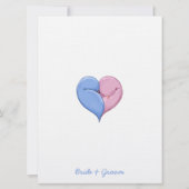 Twee Doves één hart 2 bruiloft uitnodiging (Achterkant)