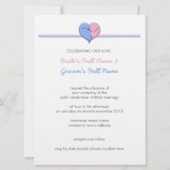 Twee Doves één hart 2 bruiloft uitnodiging (Voorkant)