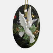 Twee Doves kerstversiering Keramisch Ornament (Links)