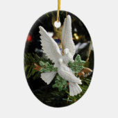 Twee Doves kerstversiering Keramisch Ornament (Voorkant)
