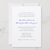 Twee Doves {royal} Wedding Invitations Kaart (Achterkant)