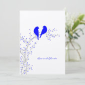 Twee Doves {royal} Wedding Invitations Kaart (Staand voorkant)