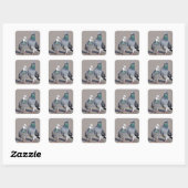 Twee Doves Vierkante Sticker (Vel)