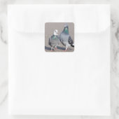 Twee Doves Vierkante Sticker (Tas)