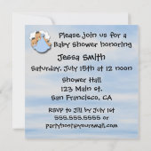 Twee dozen - Stork Baby Shower Invitting Kaart (Achterkant)