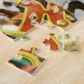 Twee draaimolenspaarden Close-up Legpuzzel (Zijkant)