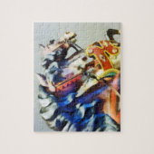 Twee draaimolenspaarden Close-up Legpuzzel (Verticaal)