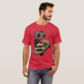 twee draaitafels en een skateboard grappig t-shirt (Voorkant volledig)