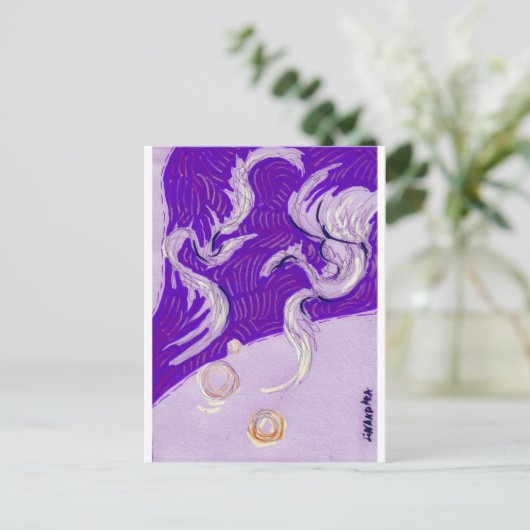 Twee Dragons, drie zonen Briefkaart (Staand voorkant)