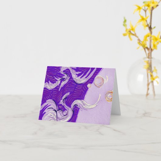 Twee Dragons, drie zonen Kaart (Gele Bloem)