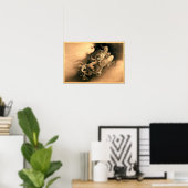 Twee Dragons in Clouds (1885) door Kanō Hōgai Poster (Thuiskantoor)