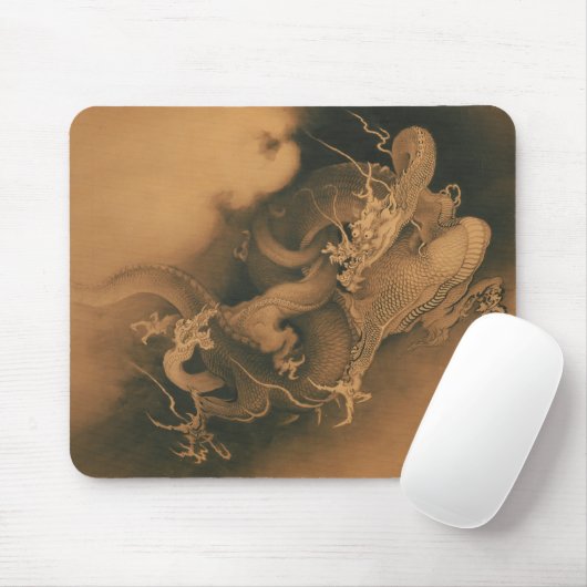 Twee Dragons in Clouds Muismat (Met muis)