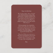 Twee Drieëenheden met Gebed Informatiekaartje (Achterkant)