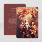 Twee Drieëenheden met Gebed Informatiekaartje (Voorkant / Achterkant)