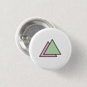 Twee driehoek ketting ronde button 3,2 cm (Voorkant /achterkant)