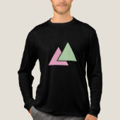 Twee driehoek ketting Tri-Blend shirt (Voorkant volledig)