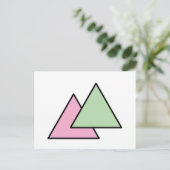 Twee driehoekige ketting briefkaart (Staand voorkant)