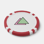 Twee driehoekige ketting poker chips (Enkel)