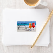 Twee Drinken op de Adresetiketten van de Beach Etiket (Insitu)