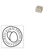 Twee Dubbele Eier Koppel | Mooie Voedsel-Themagrap Rubberstempel (Gestempeld)