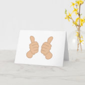 Twee duim omhoog kaart (Gele Bloem)