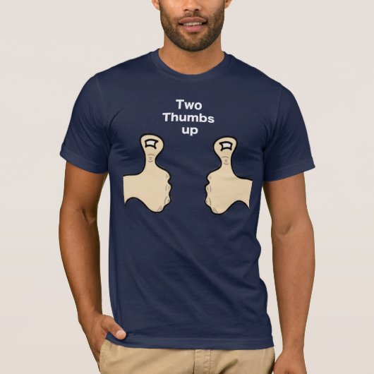 Twee duim omhoog t-shirt (Voorkant)