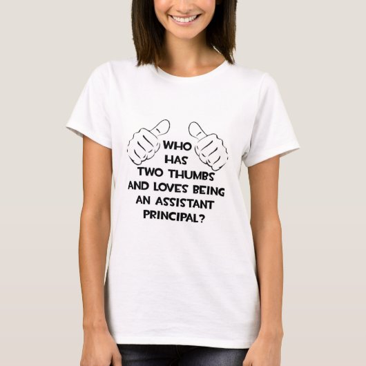 Twee duimen.. assistent-directeur t-shirt (Voorkant)
