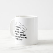 Twee duimen.. Cardiothoracale chirurg Koffiemok (Voorkant links)