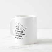 Twee duimen.. fysiotherapeut koffiemok (Voorkant links)