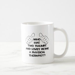 Twee duimen.. fysiotherapeut koffiemok
