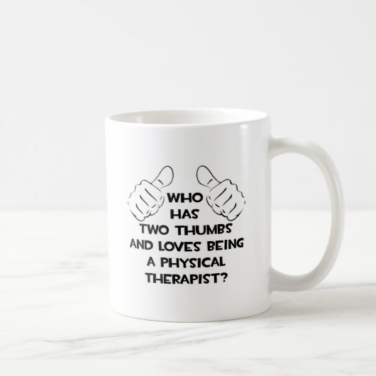 Twee duimen.. fysiotherapeut koffiemok (Rechts)