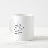 Twee duimen ... joods koffiemok (Voorkant links)