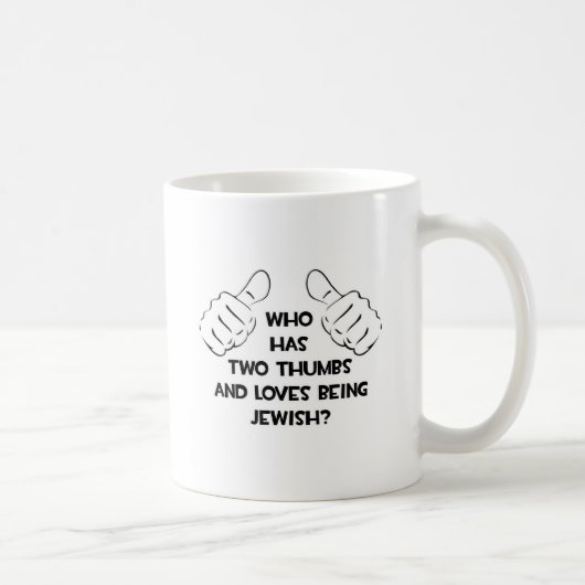 Twee duimen ... joods koffiemok (Rechts)