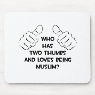 Twee duimen.. moslim muismat