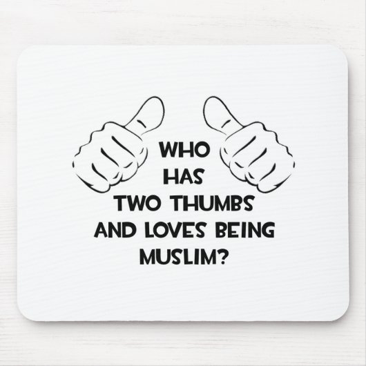 Twee duimen.. moslim muismat (Voorkant)