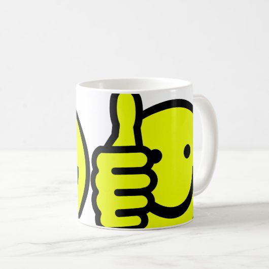 Twee duimen omhoog Mok (Voorkant rechts)