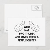 Twee duimen ... Perfusionist Briefkaart (Voorkant / Achterkant)