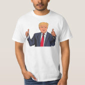 Twee duimen Trump T-shirt (Voorkant)