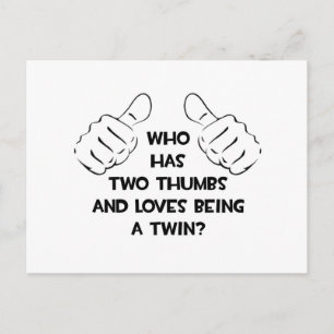 Twee duimen ... Twin Briefkaart
