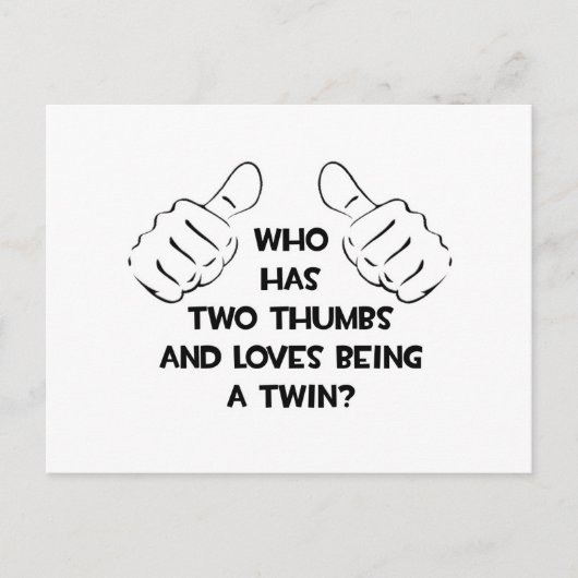 Twee duimen ... Twin Briefkaart (Voorkant)