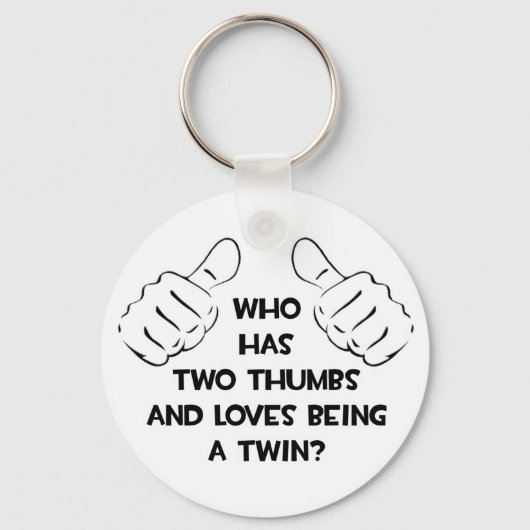 Twee duimen ... Twin Sleutelhanger (Voorkant)