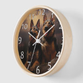 Twee Duitse herders bij zonsondergang (Hoek)