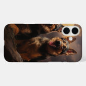 Twee Duitse herders bij zonsondergang Case-Mate iPhone Case (Achterkant (horizontaal))