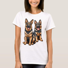 Twee Duitse herders T-shirt