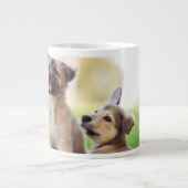 Twee Duitse Puppies Grote Koffiekop (Voorkant)