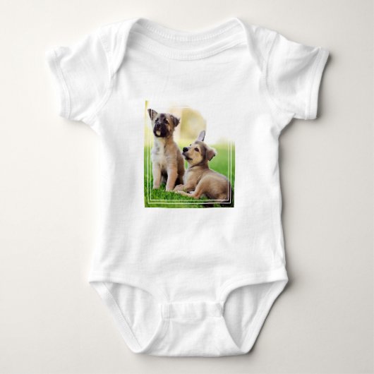 Twee Duitse Puppies Romper (Voorkant)