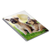 Twee Duitse Puppies van Shepherd Notitieboek (Rechterzijde)